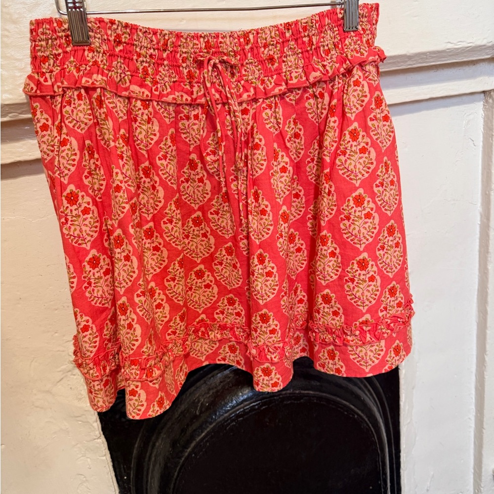 Pink and Cream Patterned Skirt